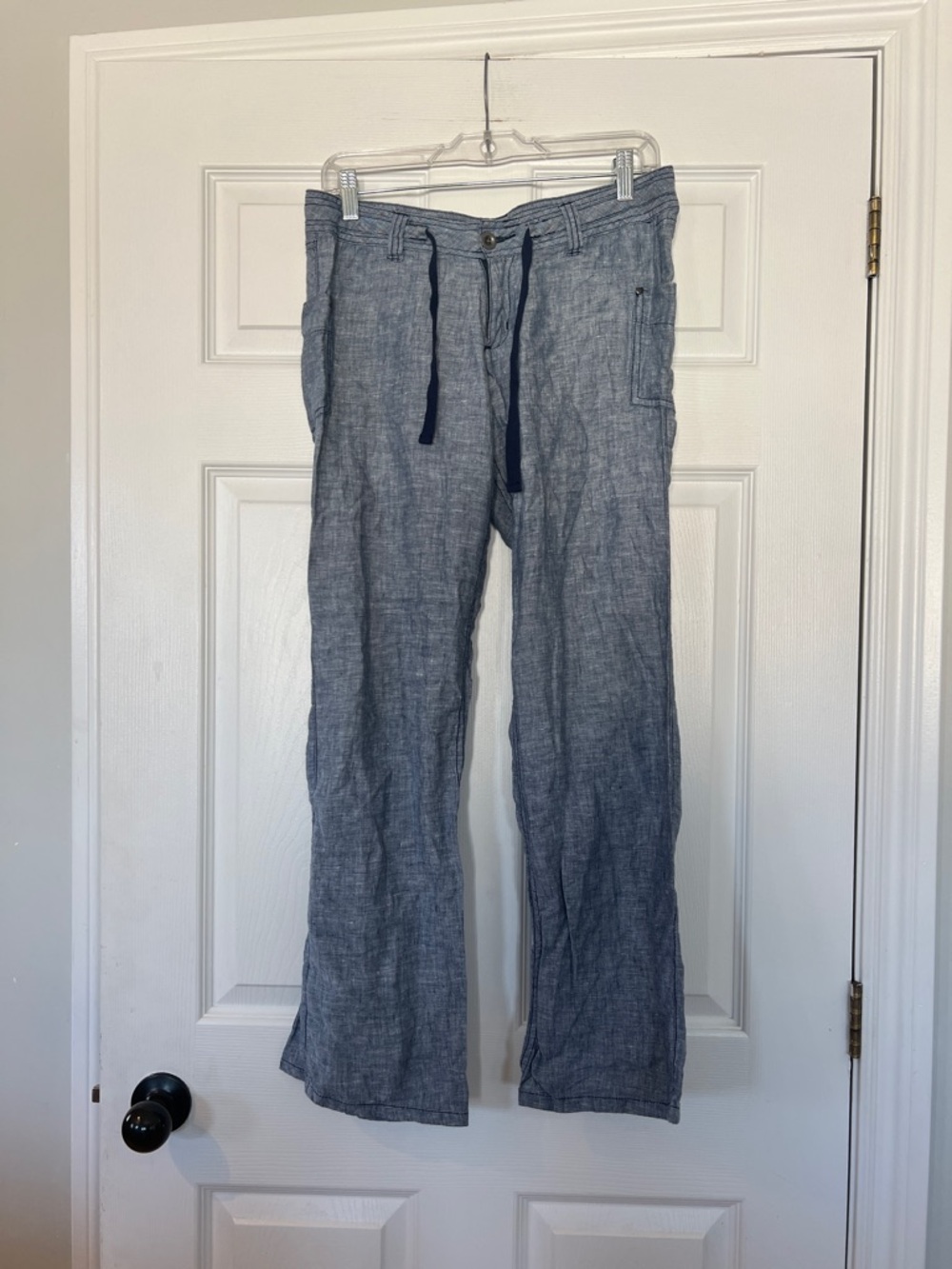 Horny Toad Women's Blue Wide-Leg Linen-Pants